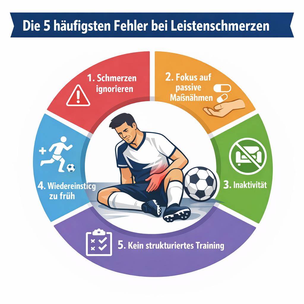 5 häufigsten Fehler bei Leistenschmerzen 